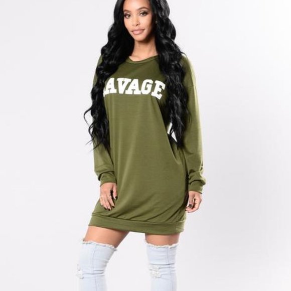 Fashion Nova Tops - Fashion Nova Gotta Let Them Know Long Tunic Top XS